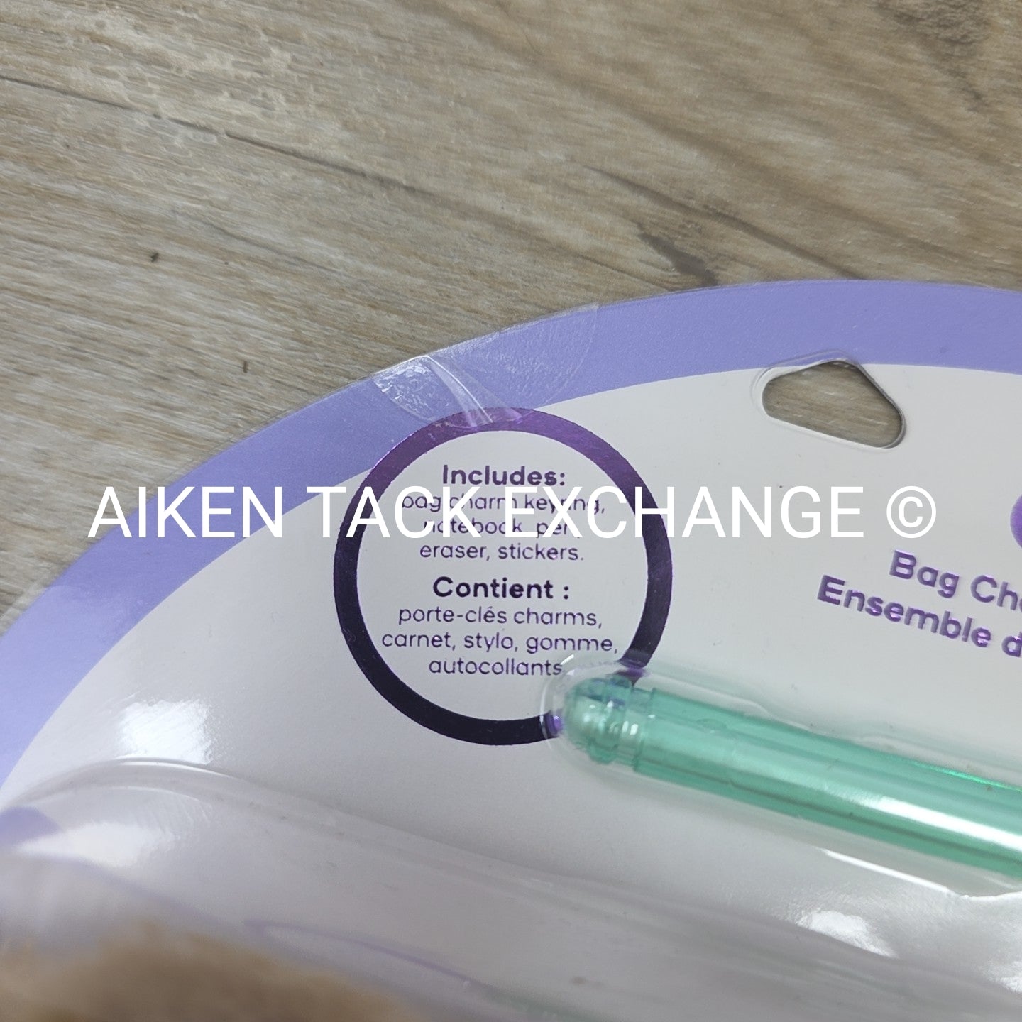 Claire's Bag Charm Keyring Stationery Set