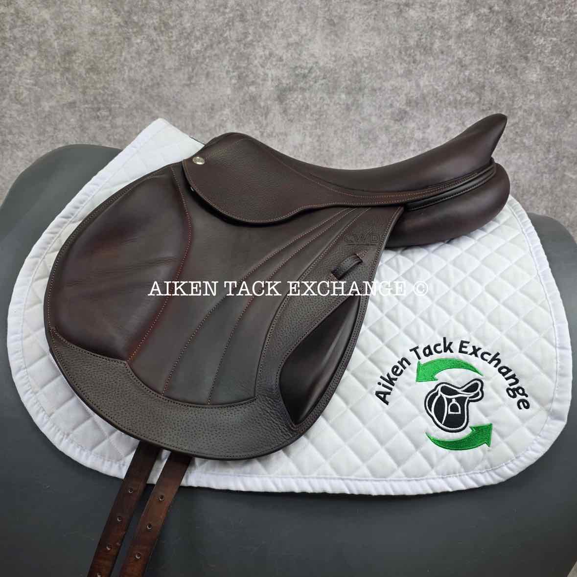 2020 CWD SE09 Monoflap Jump Saddle, 18" Seat, 2A Flap, Medium Tree, Foam Panels, Full Buffalo Leather