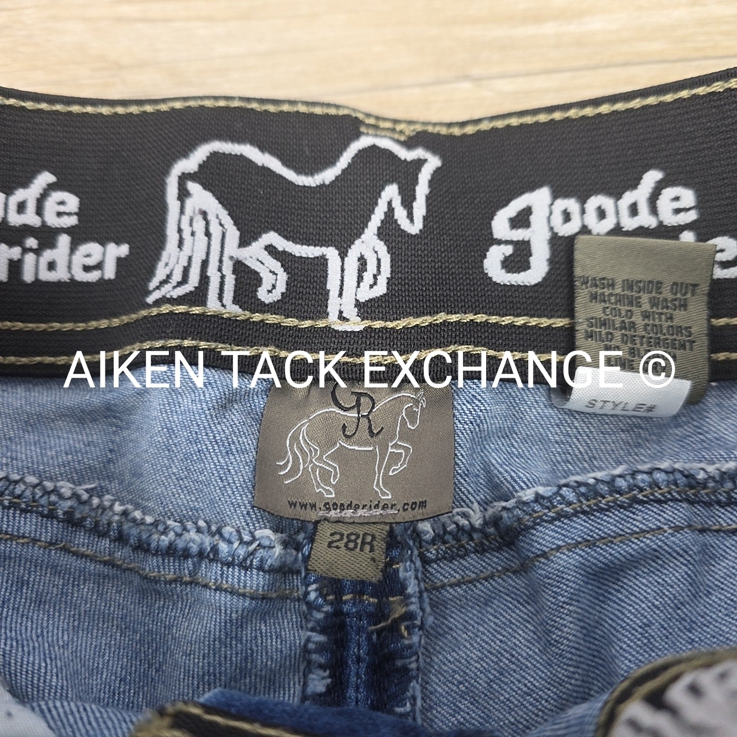 Goode Rider Denim Full Seat Breeches, Size 28