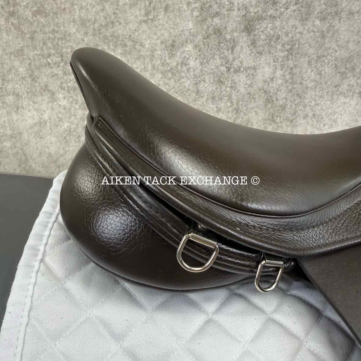 Kent & Masters S-Series MJJ Jump Saddle, 17.5" Seat, Adjustable Tree - Changeable Gullet, Wool Flocked Panels