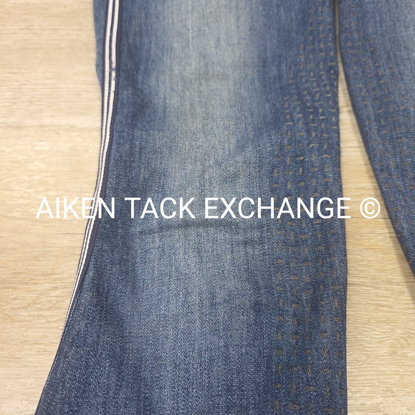 Schockemohle Denim Silicone Grip Full Seat Breeches, Size 26