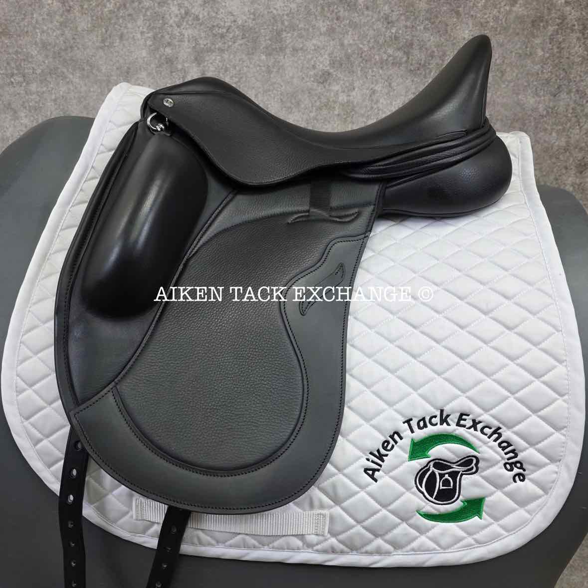2023 Envy by Custom Saddlery Motion Monoflap Dressage Saddle, 17" Seat, Adjustable Tree, Wool Flocked Panels