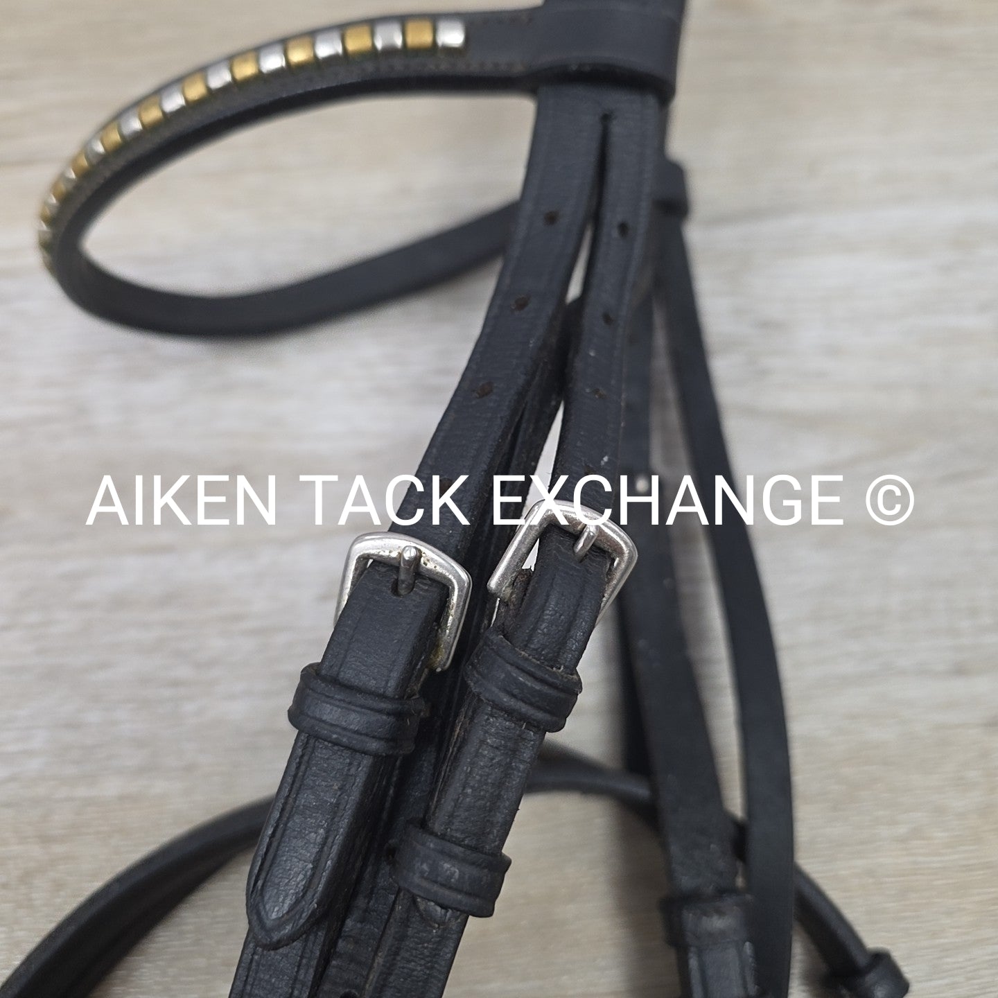 Bobby's English Tack Bridle, No Reins, Black, Size Pony