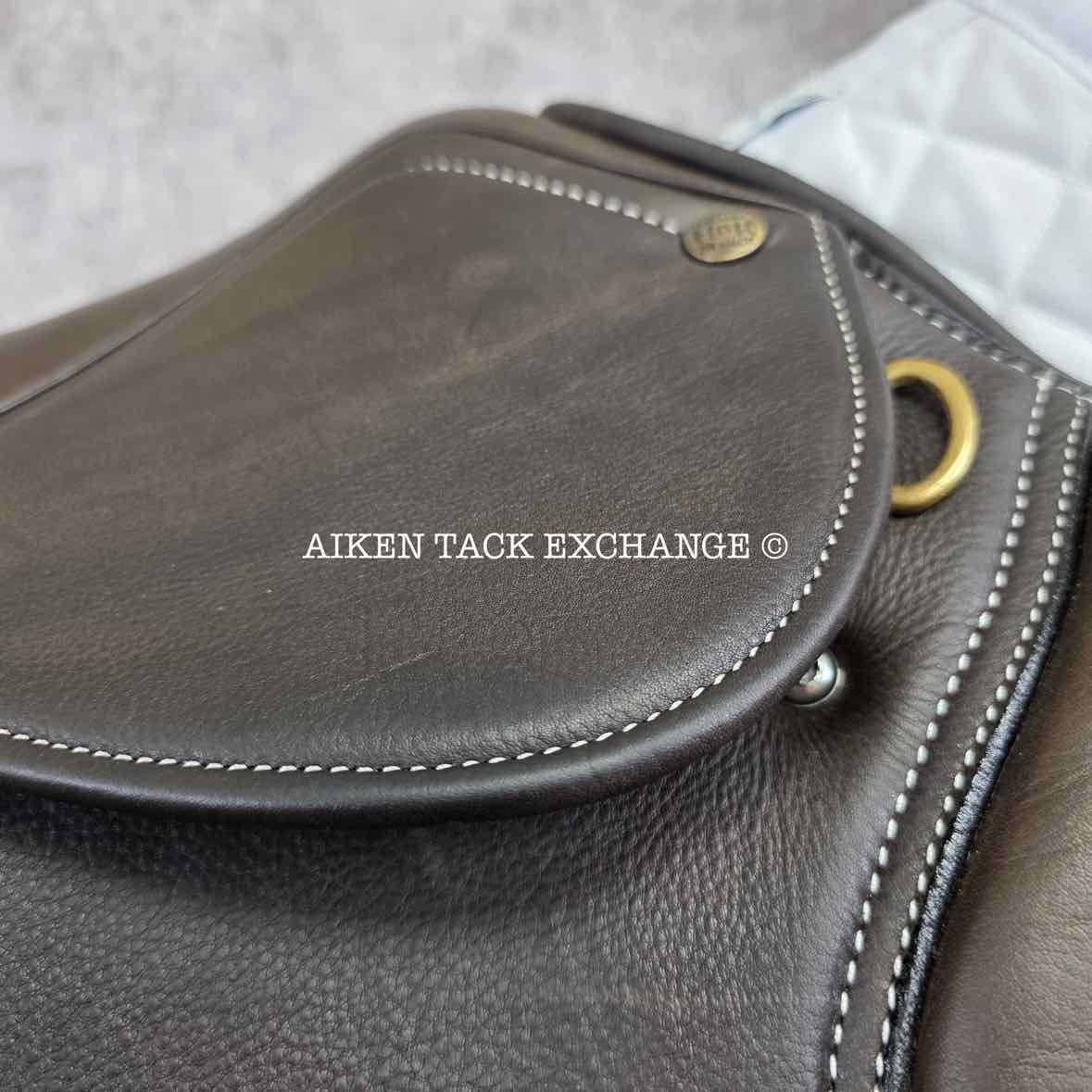 HDR - Henri de Rivel Synergy Close Contact Jump Saddle, 16.5" Seat, Adjustable Tree - Changeable Gullet, Wool Flocked Panels