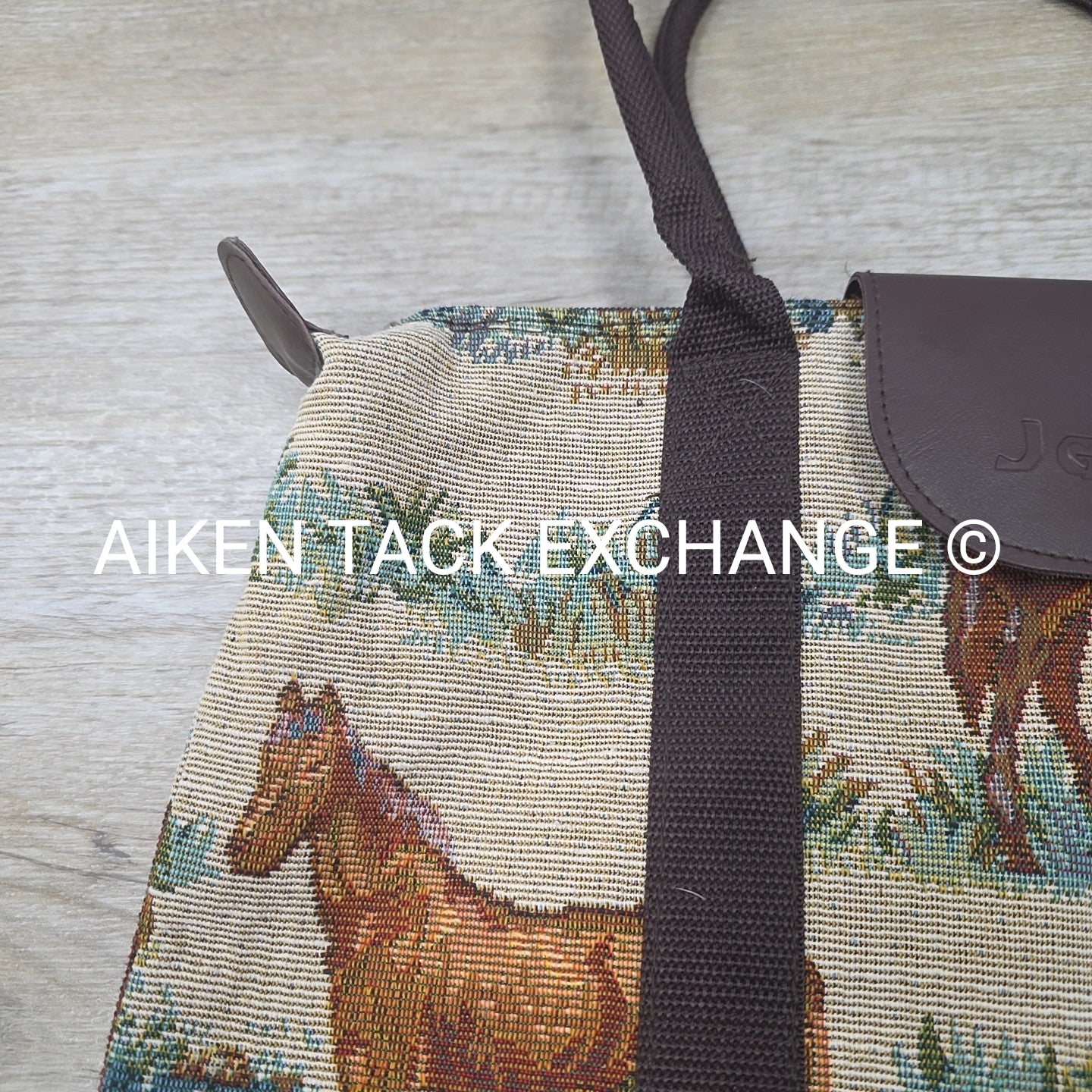 Equestrian Print Tote Bag