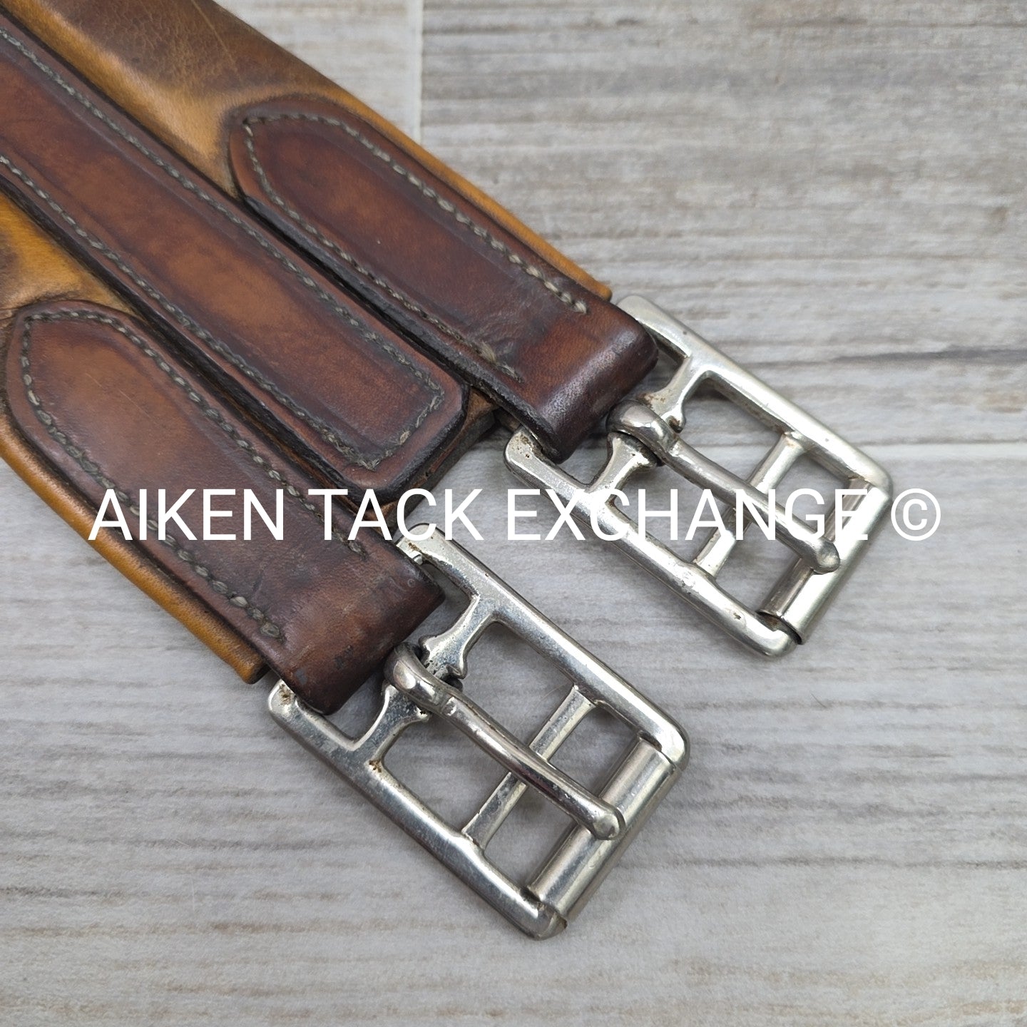 Mortack Girth with Double Elastic, Brown, 46"