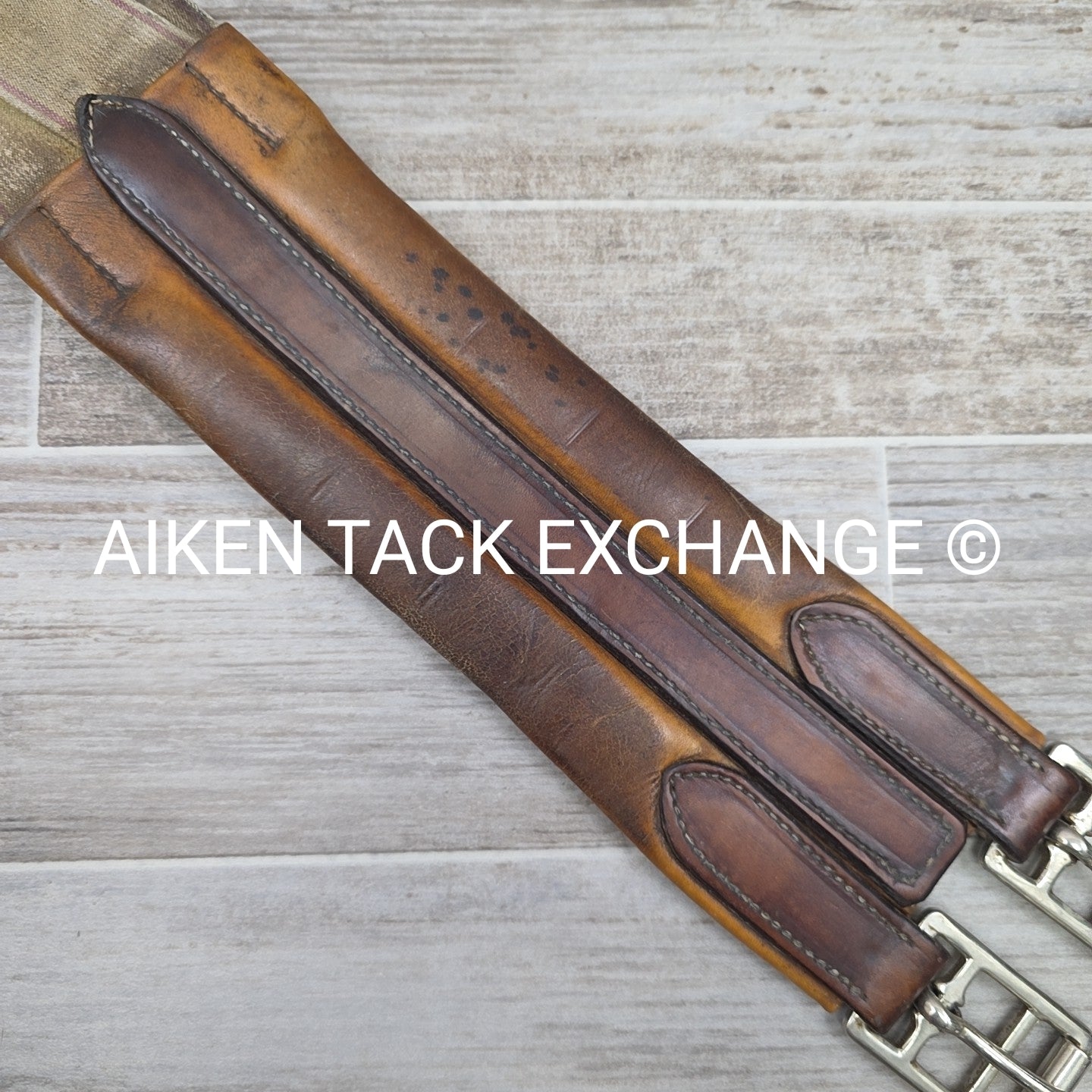 Mortack Girth with Double Elastic, Brown, 46"