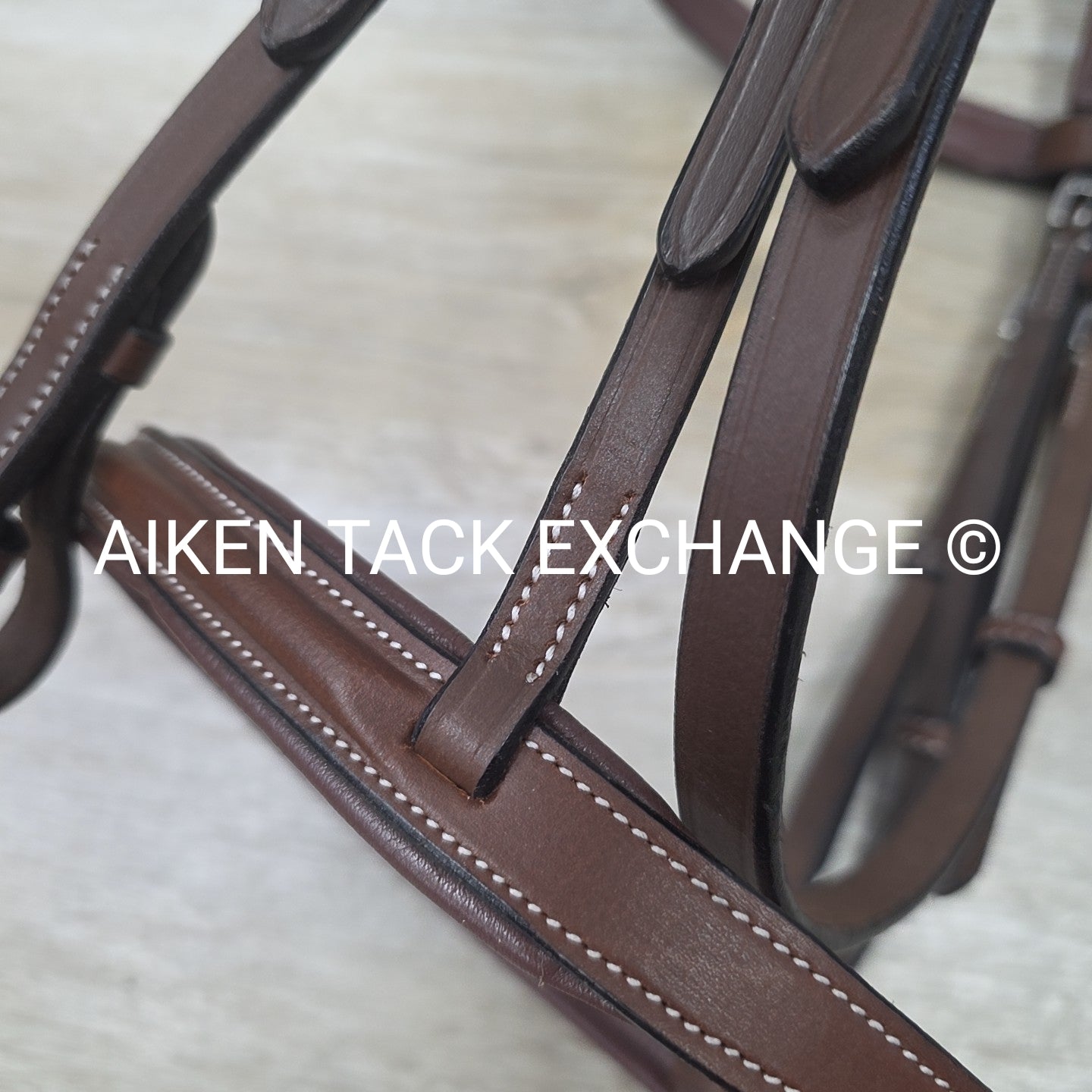 HDR Pro Mono Crown Fancy Stitch Padded Bridle with Reins, Brown, Oversize