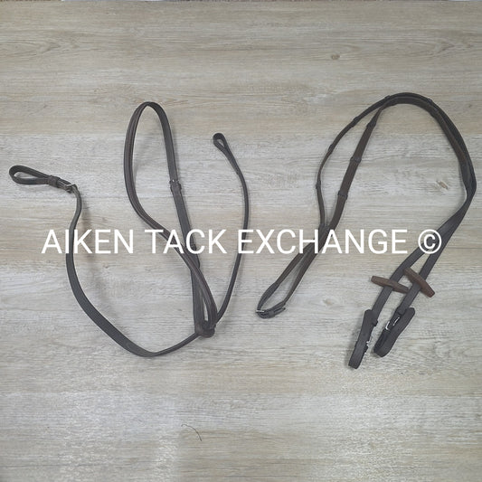 BARGAIN BUNDLE: Fancy Stitched Standing Martigale, Cob & Cotton Web Reins, Full