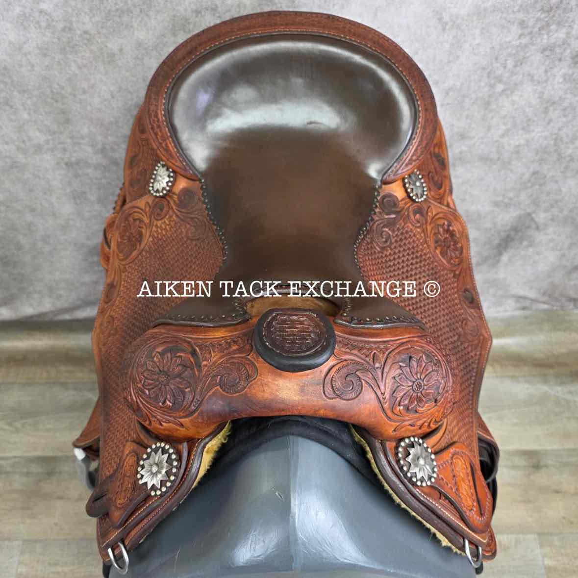 Jerry Shaw Western Saddle, 16.5" Seat, Wide Tree - Full QH Bars