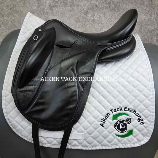 2020 Devoucoux Makila Lab Monoflap Dressage Saddle, 18" Seat, 2AA Flap, Medium Tree, D3D Panels, Full Buffalo Leather
