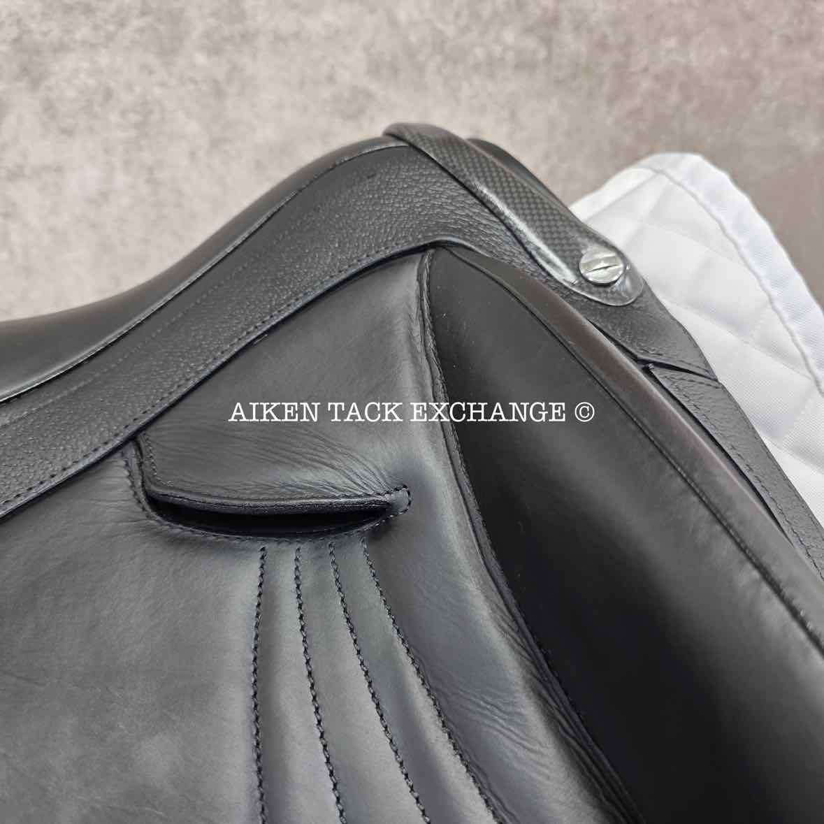 2019 Devoucoux Makila Harmonie Monoflap Dressage Saddle, 18.5" Seat - 004, 2A Flap, Dynamick Tree - Medium, D3D Panels, Full Buffalo Leather