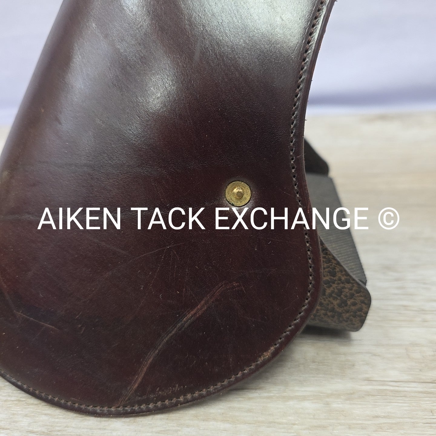 Tucker Ergobalance Hooded Western Stirrups, Missing Rubber Foot Cushion