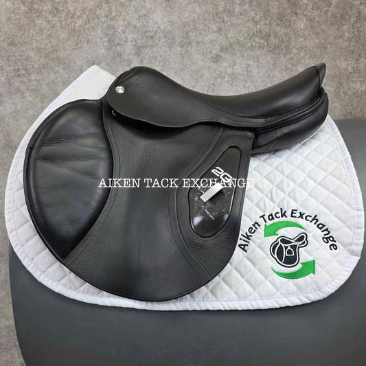 2018 CWD SE25 2GS Close Contact Jump Saddle, 18" Seat, 2C Flap, Medium Tree, Wool Flocked Panels