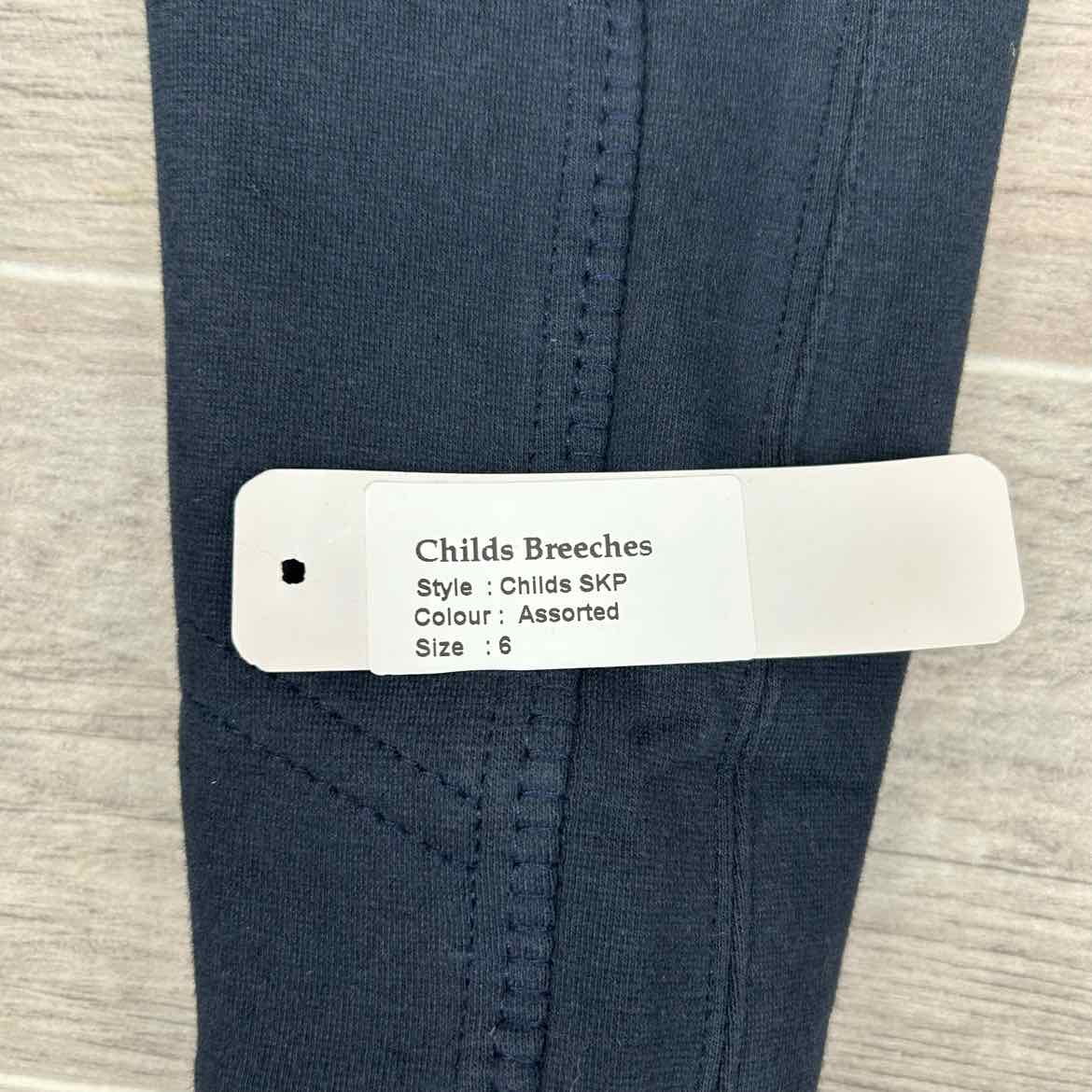 Royal Highness Children's Knee Patch Breeches, Black, Size 6, Brand New