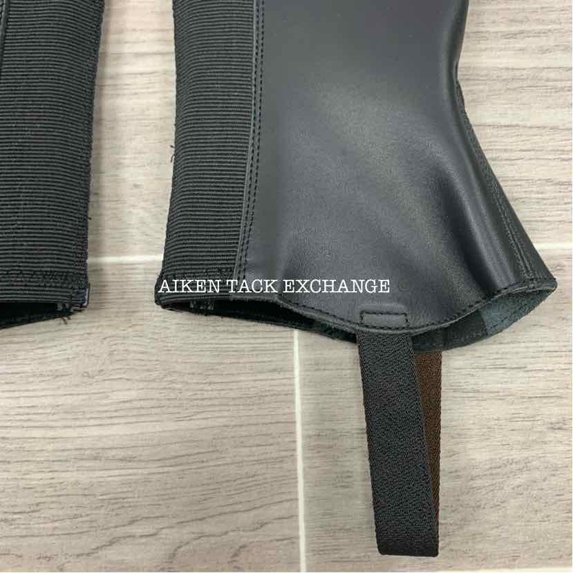 Huntley Equestrian Premium Leather Half Chap, Size X-Small Short