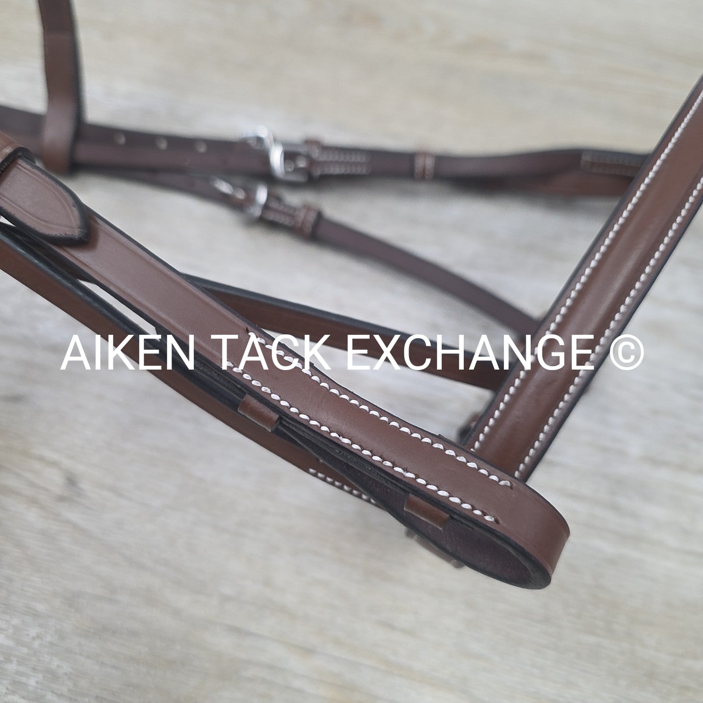 HDR Advantage Plain Raised Bridle with Reins, Oakbark, Size Pony