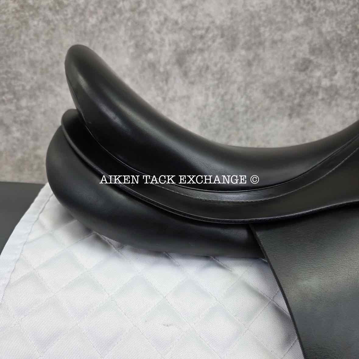 2013 Prestige Roma Dressage Saddle, 17" Seat, 34/35 Tree - MW/W, Wool Flocked Panels