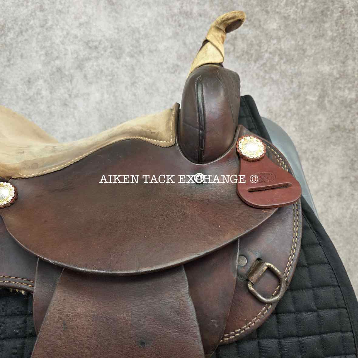 Bona Allen Western Roping Saddle, 15" Seat, Regular Tree - Semi QH Bars