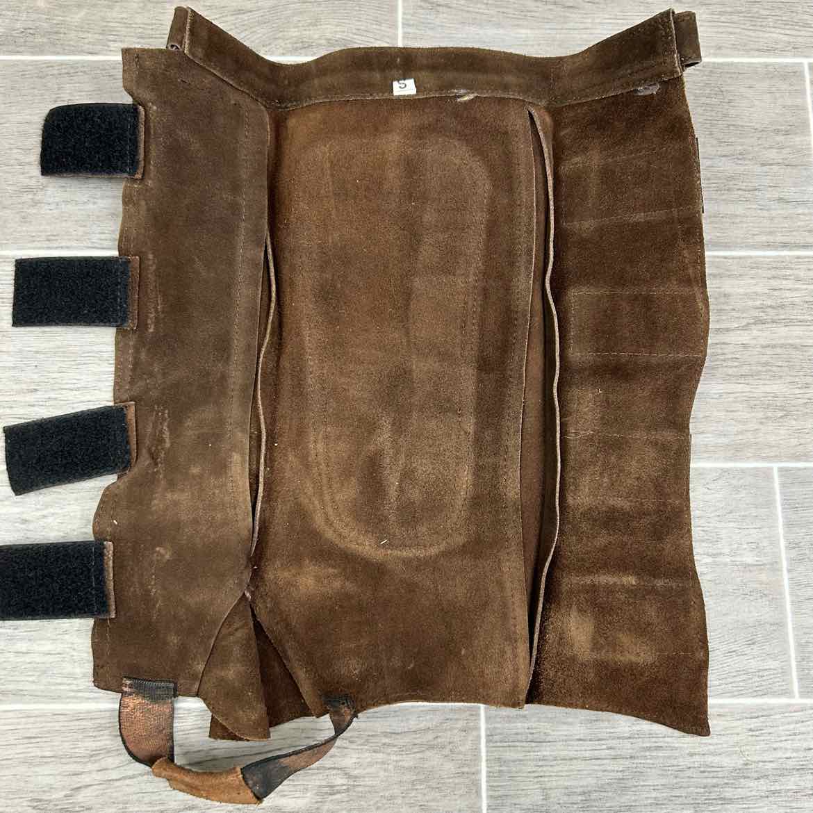 Mary's Tack & Feed Suede Half Chaps, Brown, Size Small