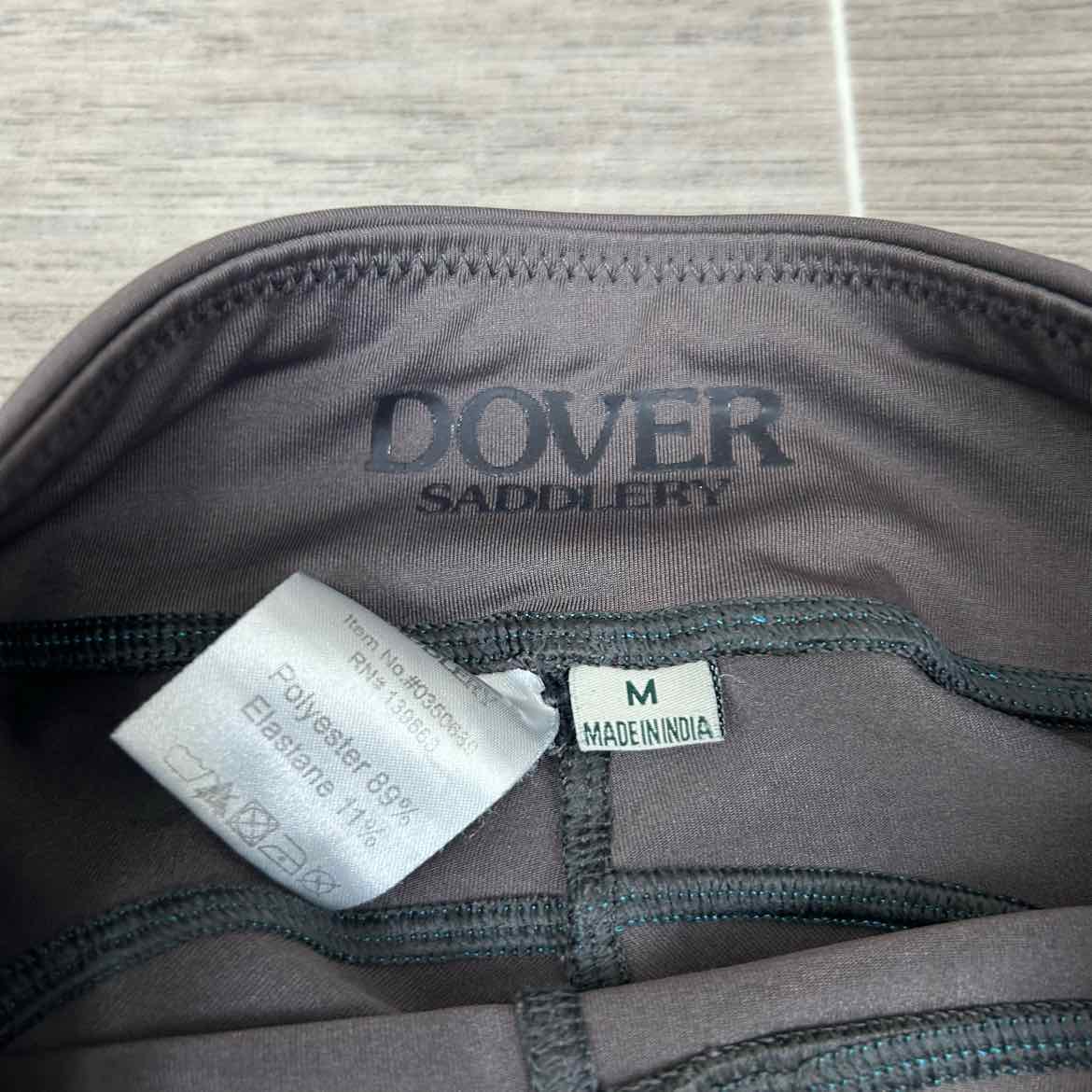 Dover Saddlery Silicone Grip Knee Patch Tights, Size Medium