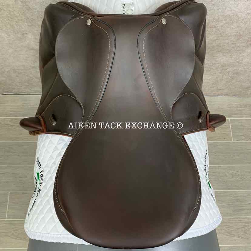 2017 Devoucoux Chiberta O Monoflap Jump Saddle, 17.5" Seat, 3AA Flap, Medium Wide Tree, D3D Panels, Full Buffalo Leather