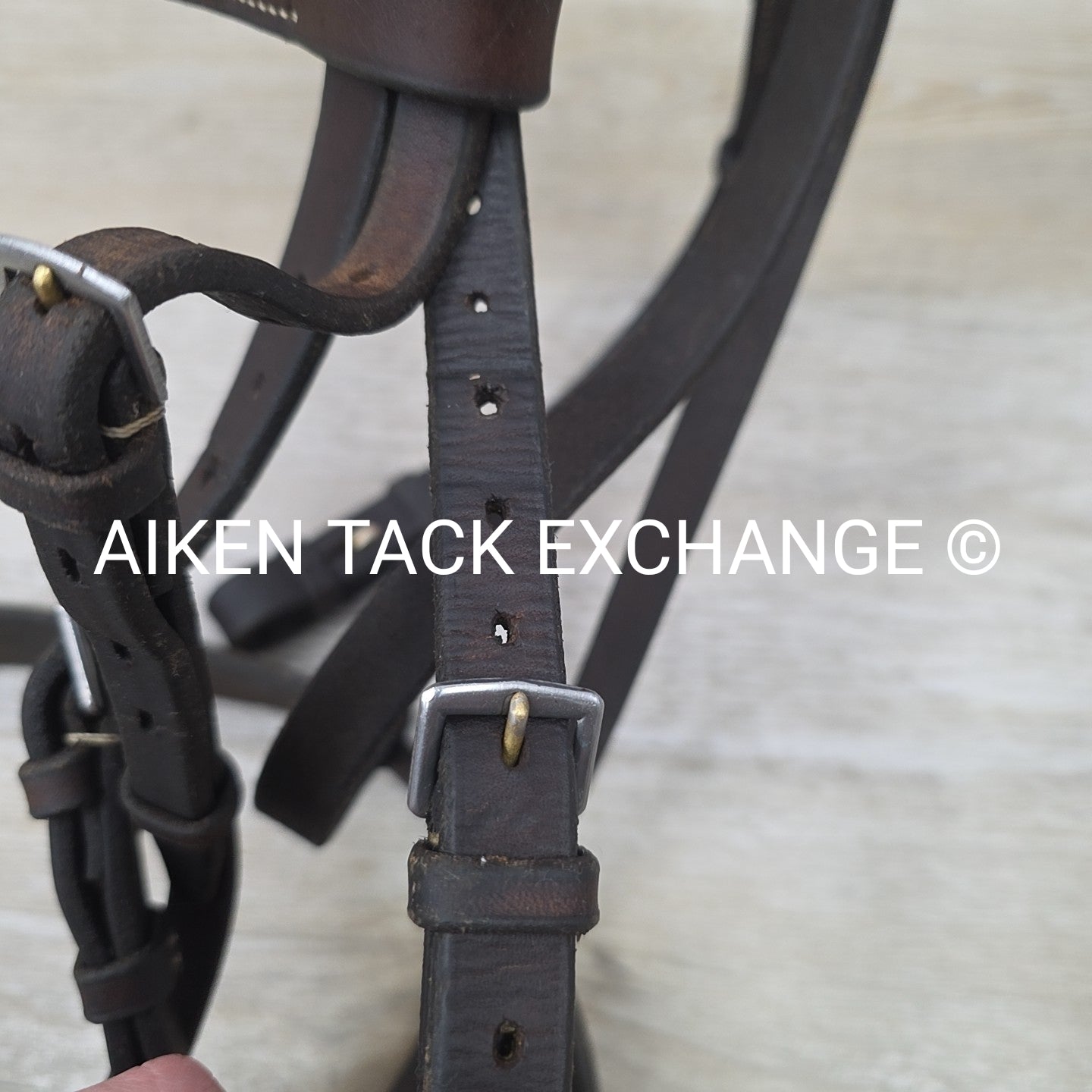 Warwick Flat Hunt Bridle, No Reins, Brown, Size Full