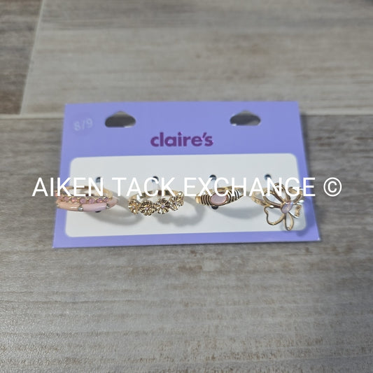 Claire's Ring Set (4) - Size 8/9