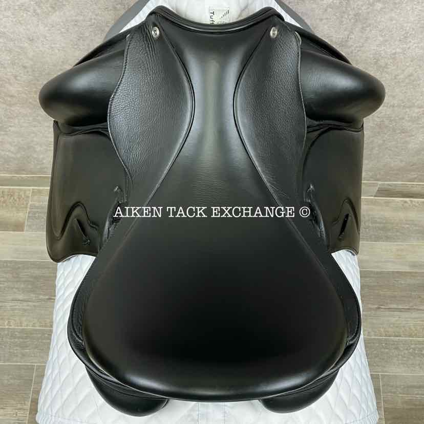 2024 Envy by Custom Saddlery Motion Monoflap Dressage Saddle, 17.5" Seat, Adjustable Tree, Wool Flocked Panels