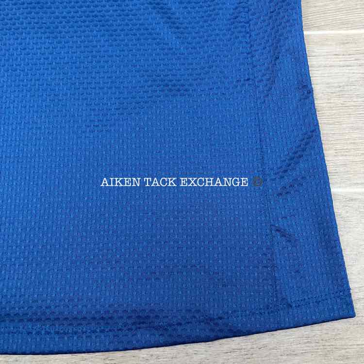 Dover Saddlery Quarter Zip Short Sleeve Shirt, Blue, Size XS