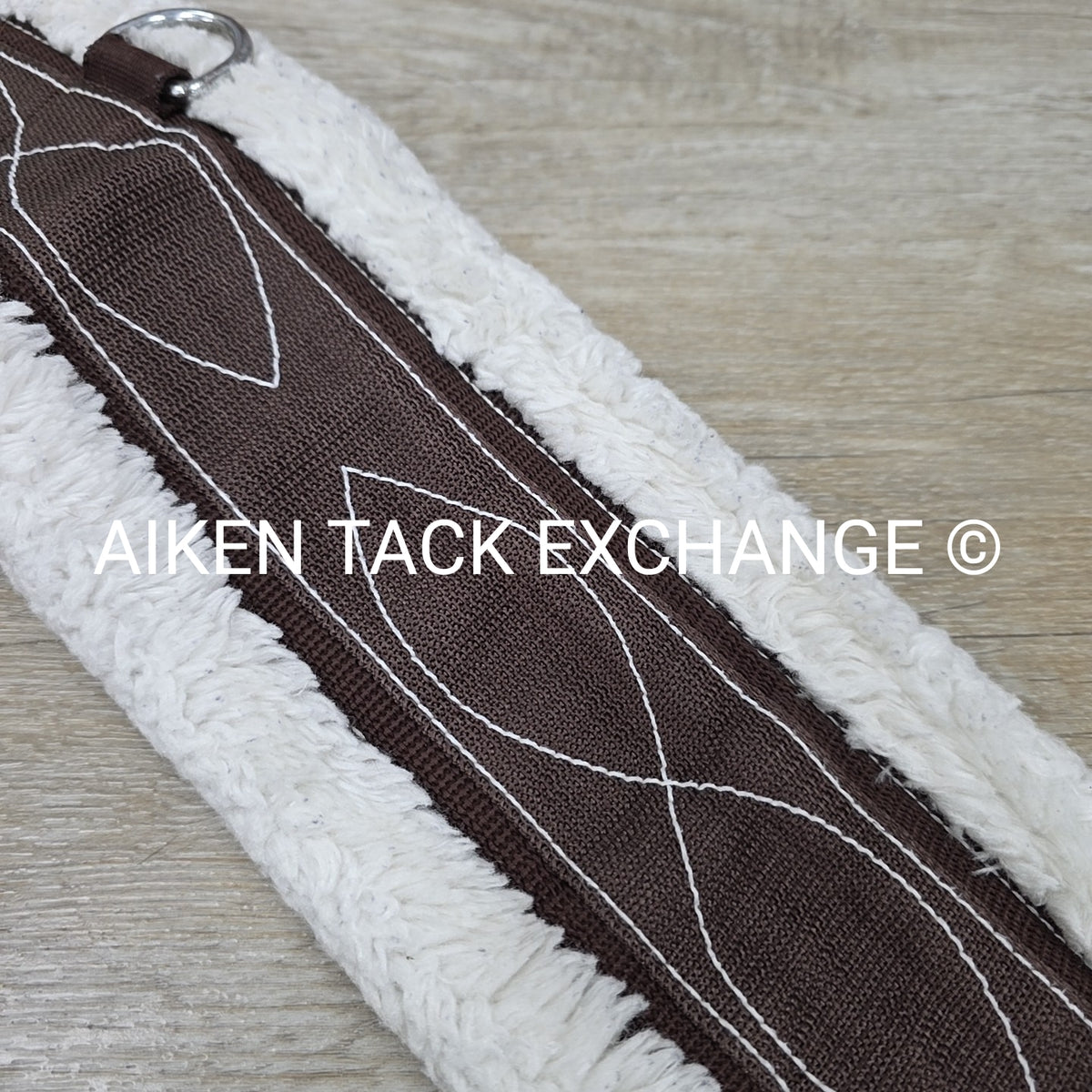 Equine Healthcare International Fleece Girth, Double End Elastic, Brown, 48"