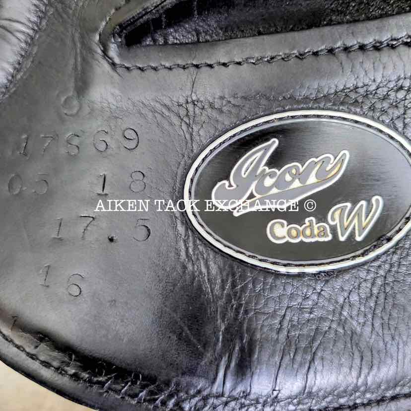 **SOLD** 2018 Custom Saddlery Icon Coda W Monoflap Dressage Saddle, 17.5" Seat, Adjustable Tree, Wool Flocked Panels
