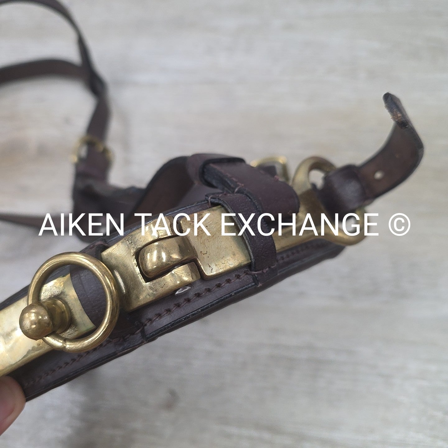 Leather Lunging Cavesson, Brown, Size Full