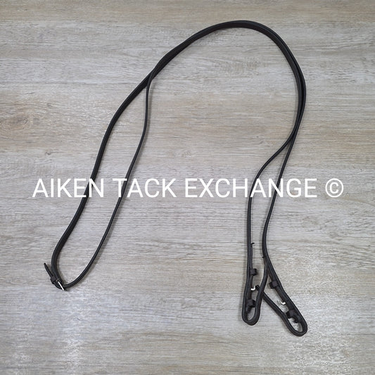 Flat Curb Reins, Brown, 54"