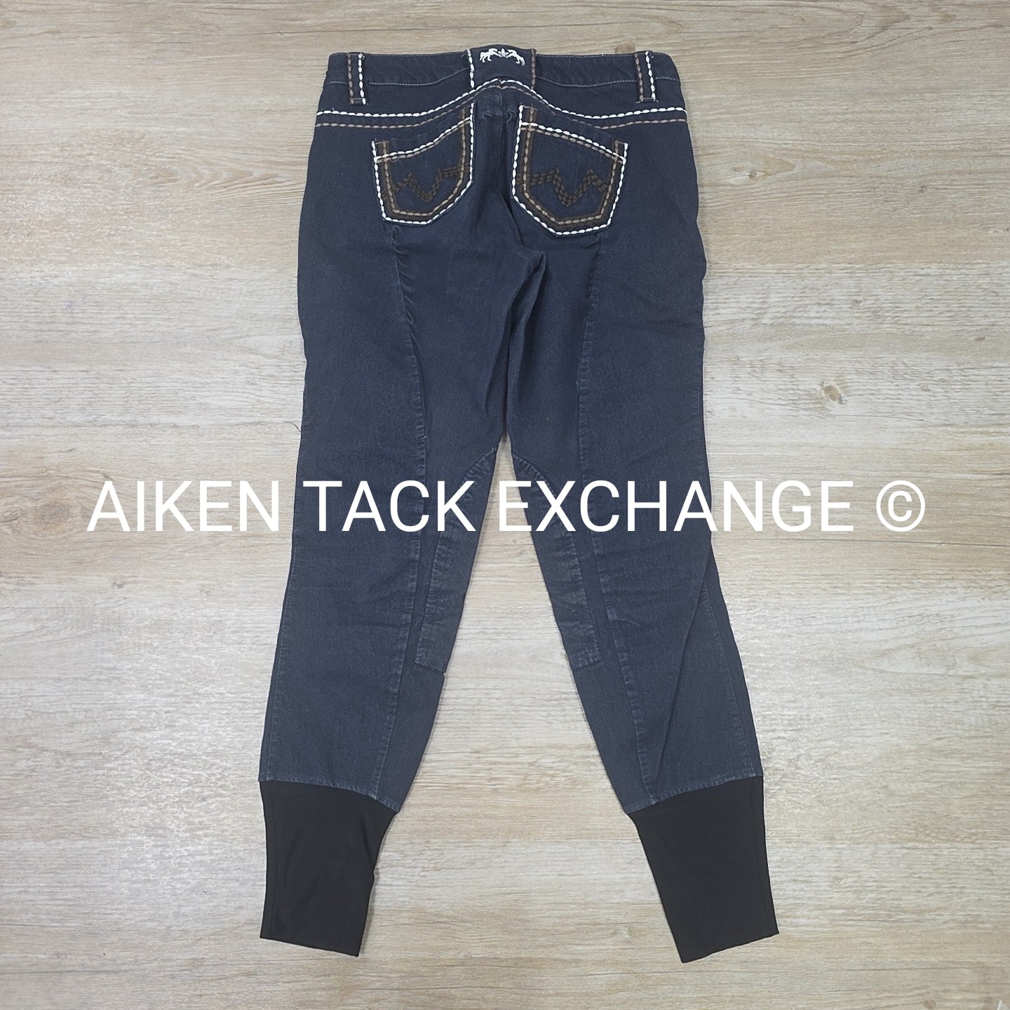 Equine Couture Jessie Denim Knee Patch Breeches, Women's 28