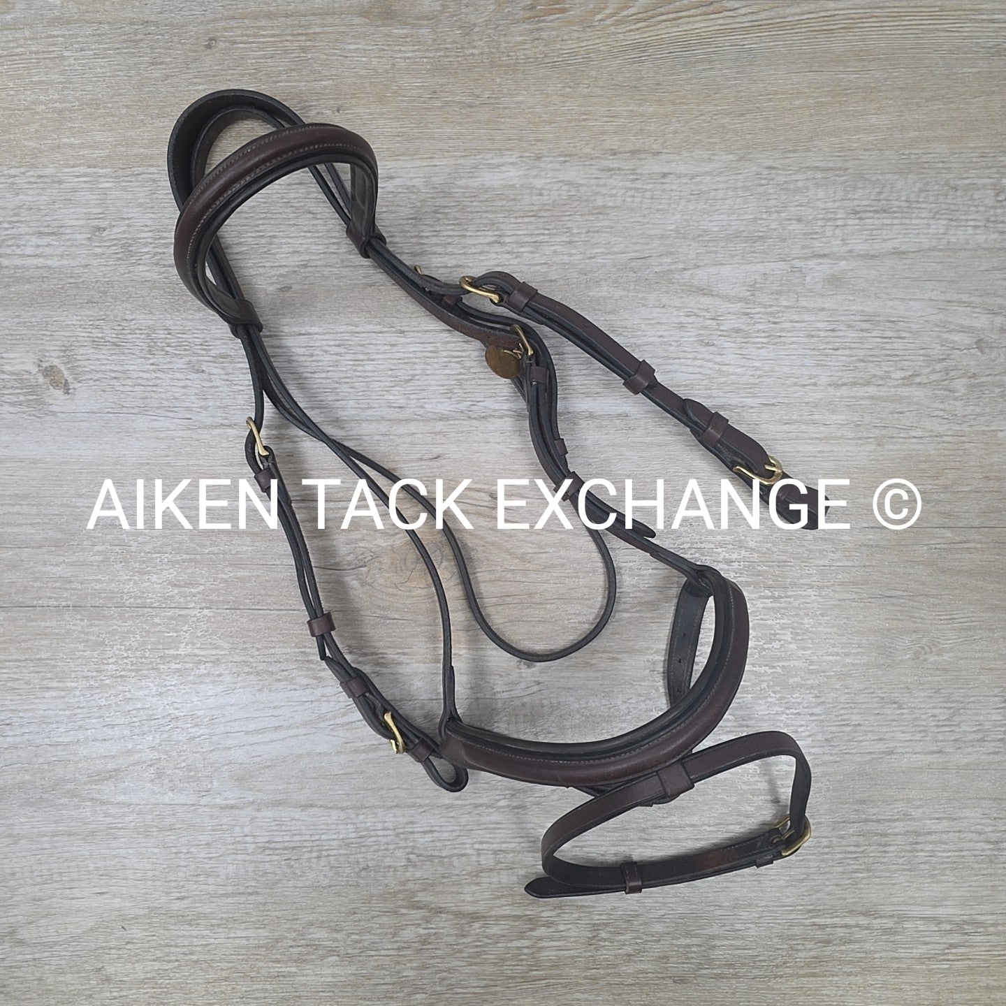 Harmohn Kraft Royal Plain Raised Flash Bridle, No Reins, Brown, Size Full