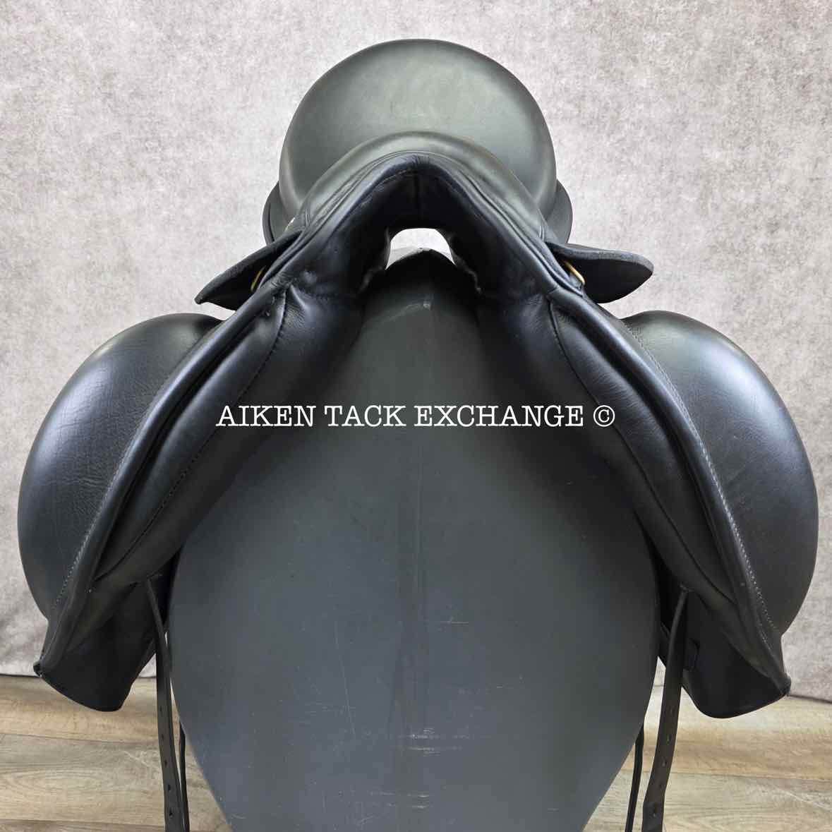 NSC Rhomeo Monoflap Dressage Saddle, 18" Seat, MW/W Tree, Wool Flocked Panels