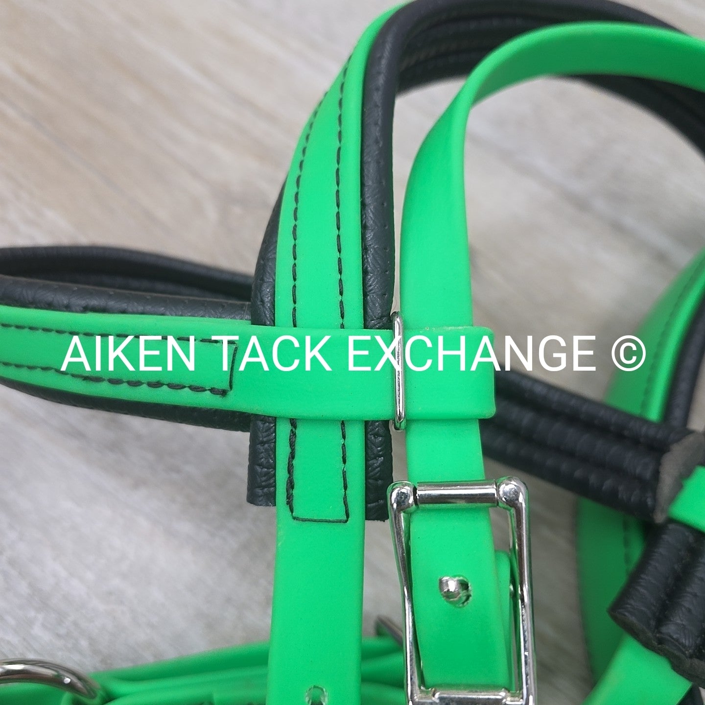 Biothane Bitless Bridle with Reins & Breastplate, Green, Size Full