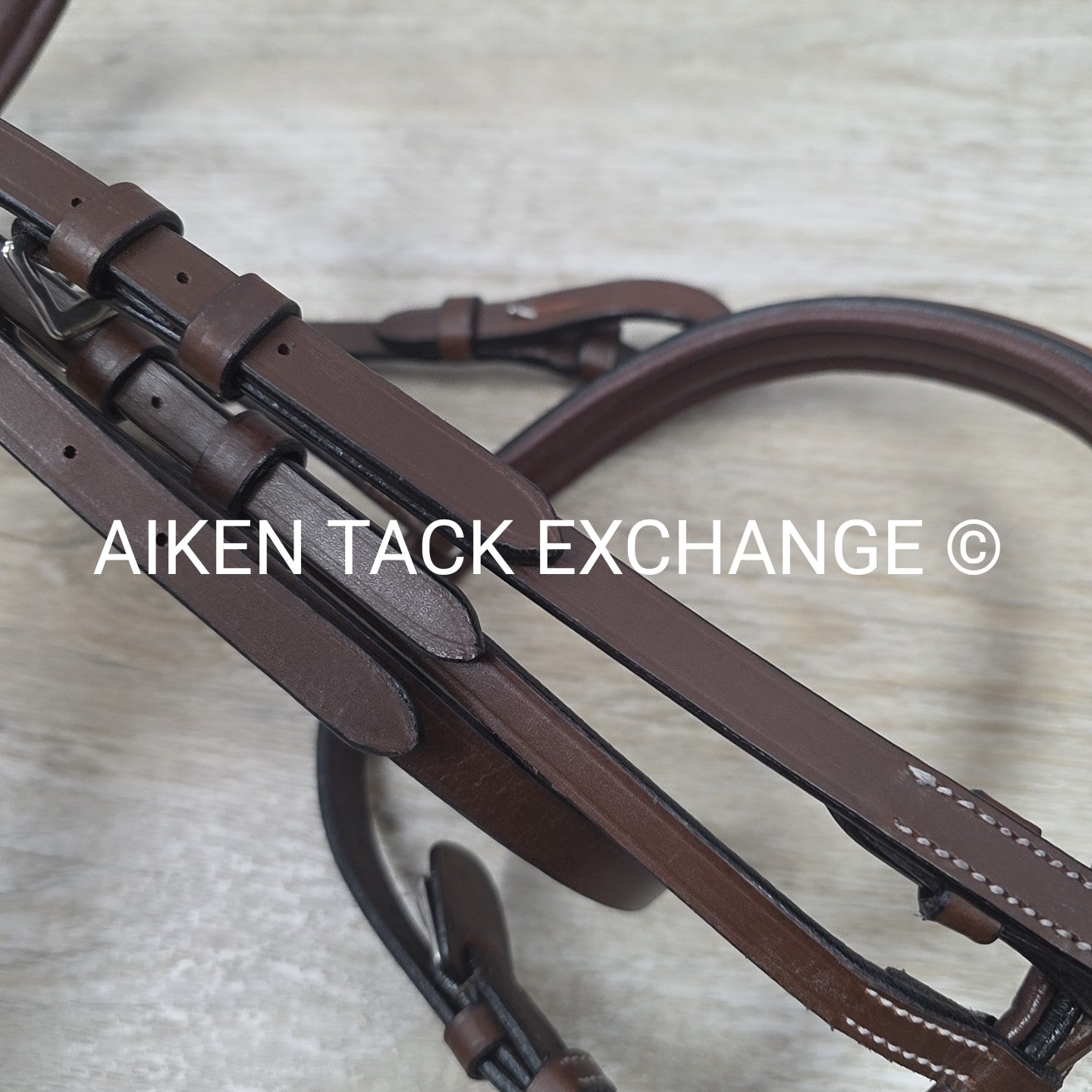 HDR Pro Mono Crown Padded Bridle with Reins, Australian Nut, Size Cob