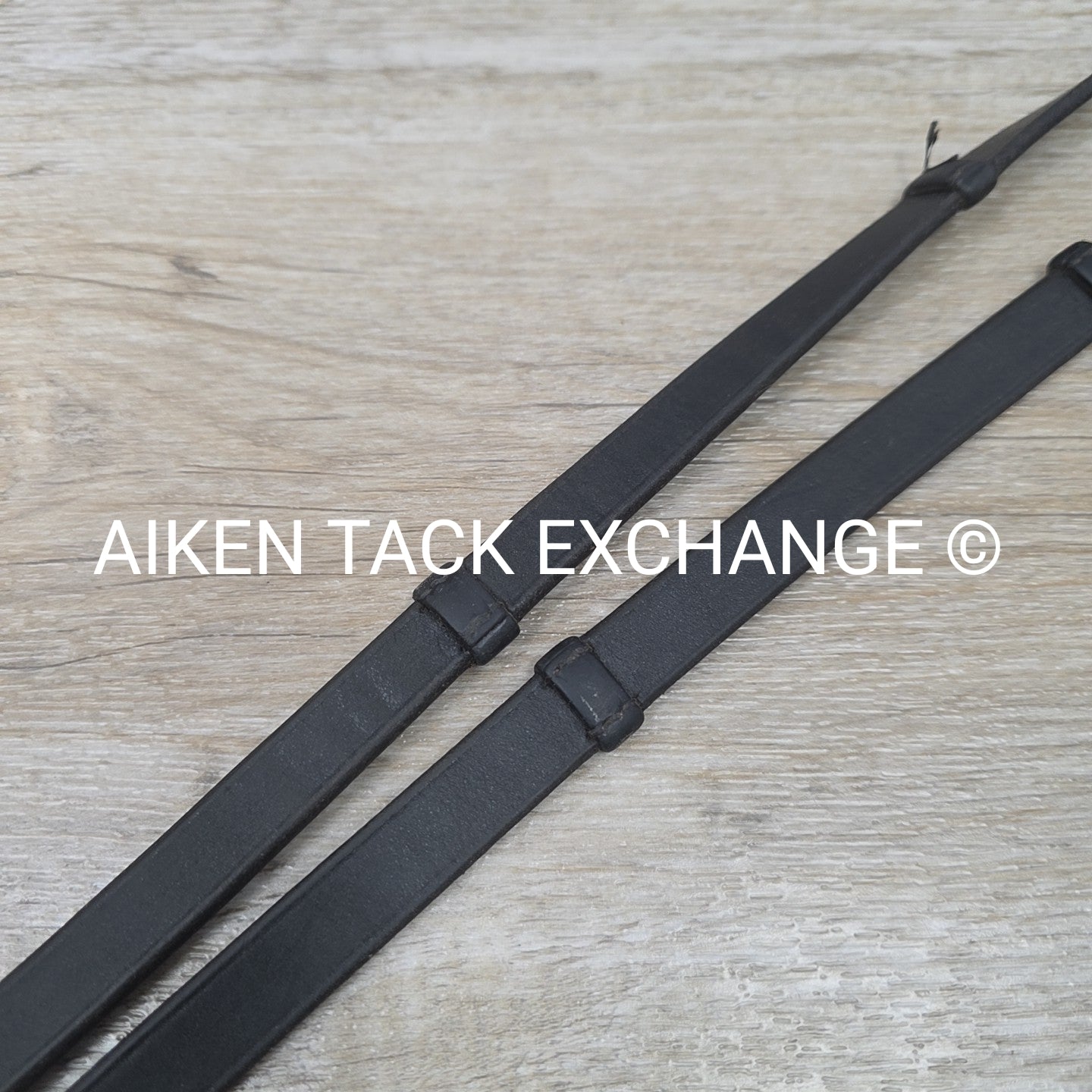 BARGAIN BUNDLE: 2 Pairs Leather Reins with Hand Grips, Black