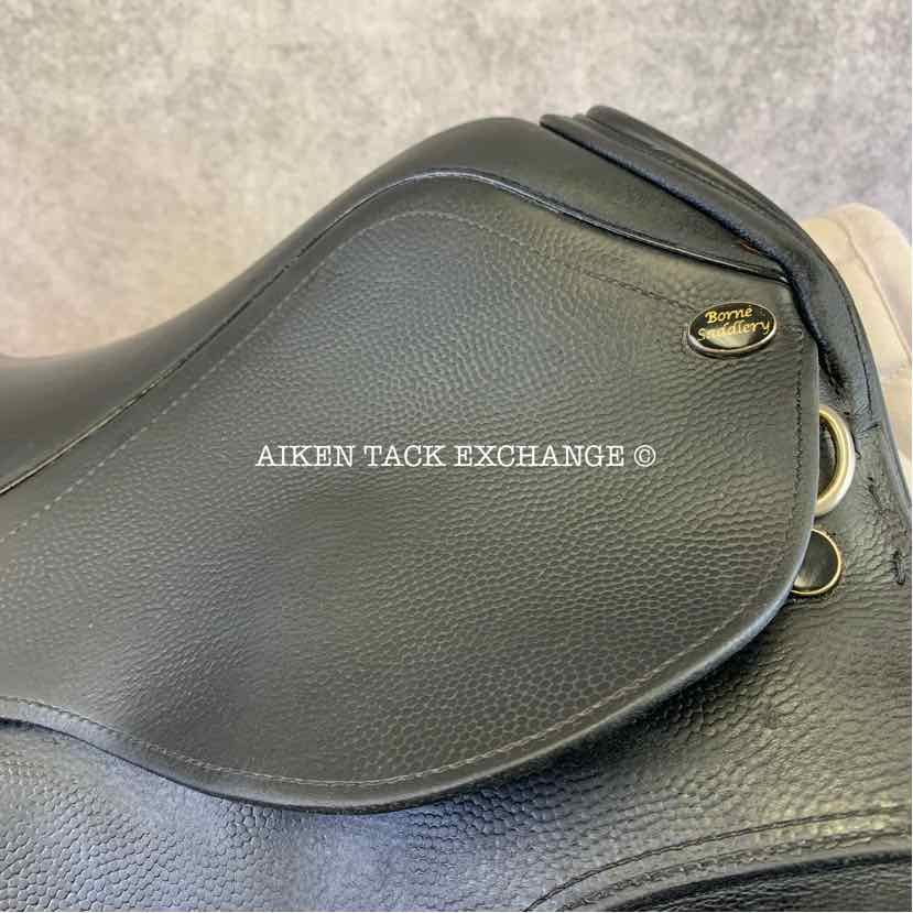 Borne Saddlery Olympia Dressage Saddle, 17.5" Seat, Medium Wide Tree, Wool Flocked Panels