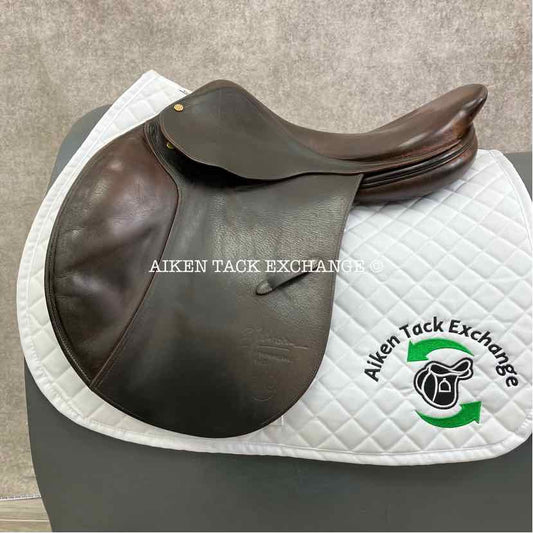 1997 PJ by Bruno DelGrange Close Contact Jump Saddle, 17.5" Seat, 4L Flap, Medium Wide Tree, Foam Panels