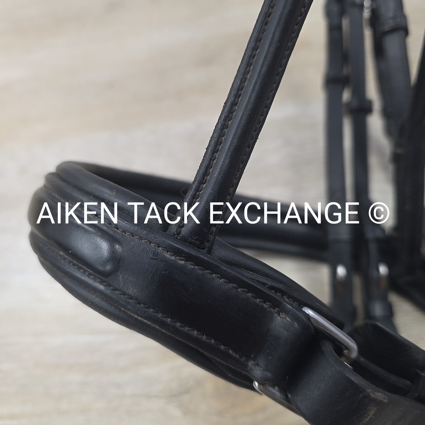 Panna Cavallo Double Weymouth Bridle with Both Reins, Black, Size Full