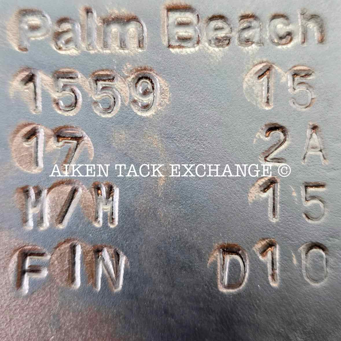 **SOLD** 2015 Voltaire Palm Beach Close Contact Jump Saddle, 17" Seat, 2A Flap, Medium Wide Tree, FIN Panels