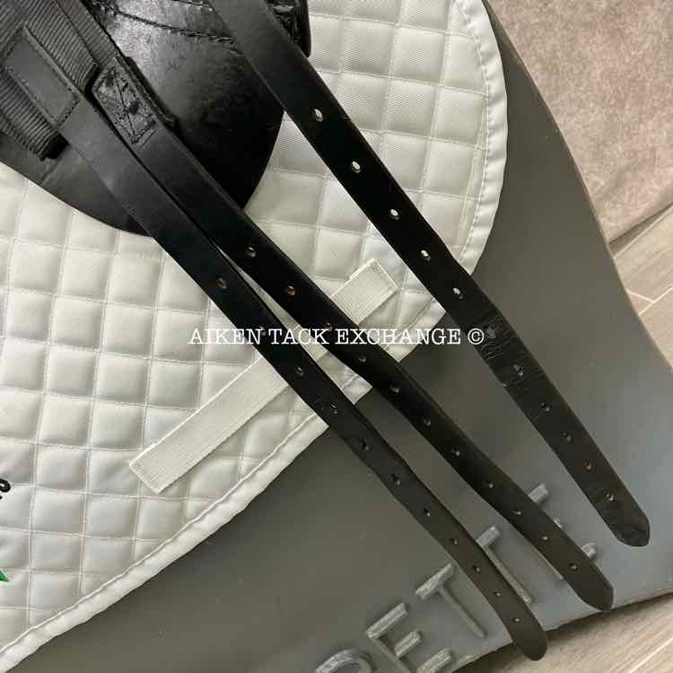 **SOLD** 2014 JRD Alvina Dressage Saddle, 18" Seat, Short Flap, Wide Tree, Wool Flocked Panels