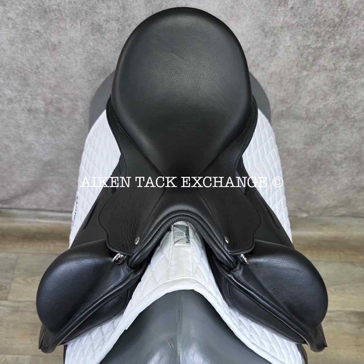 2023 Envy by Custom Saddlery Aurora Monoflap Dressage Saddle, 17.5" Seat, Adjustable Tree, Wool Flocked Panels
