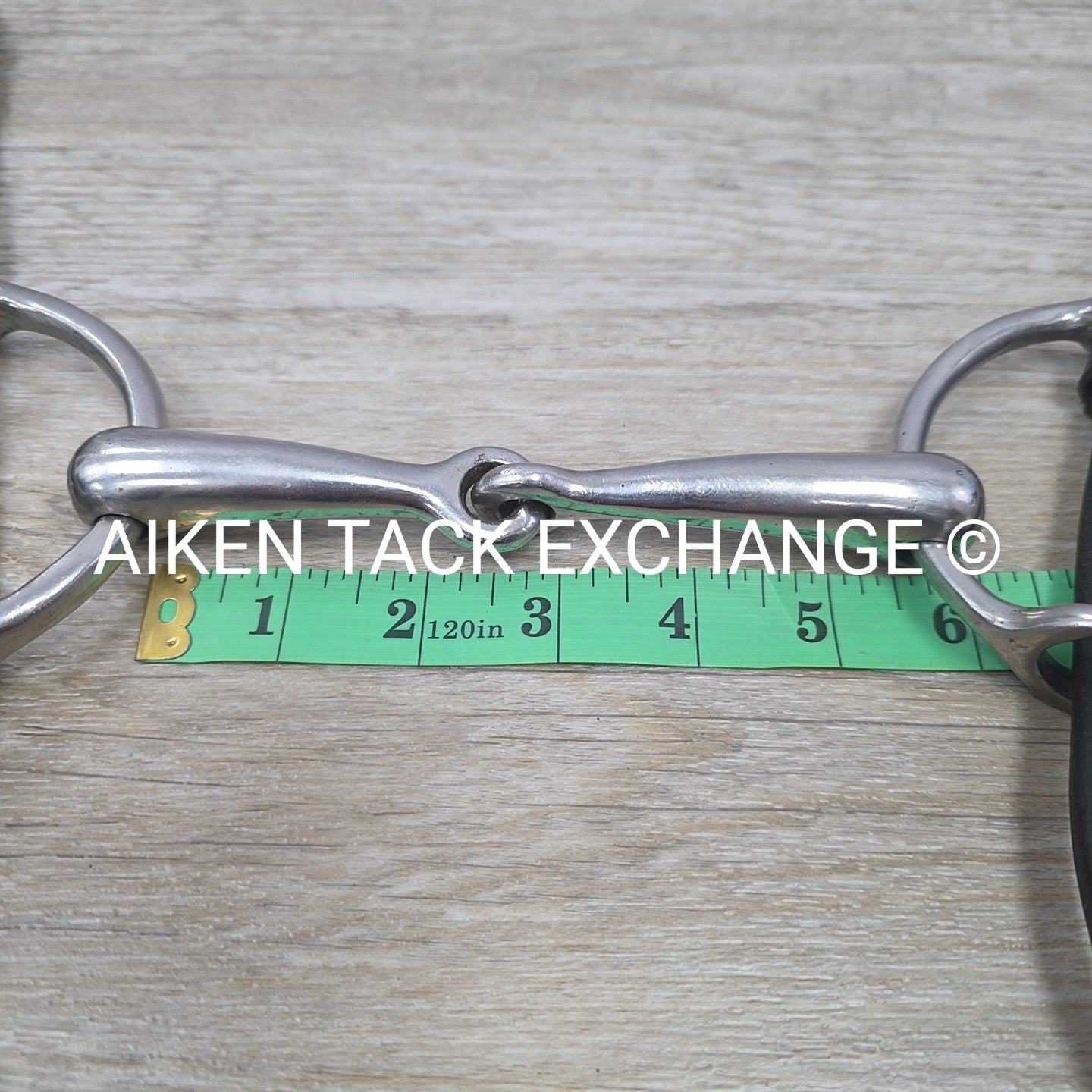 Single Joint Loose Ring Gag Bit with Leather Cheek Pieces 5.5"