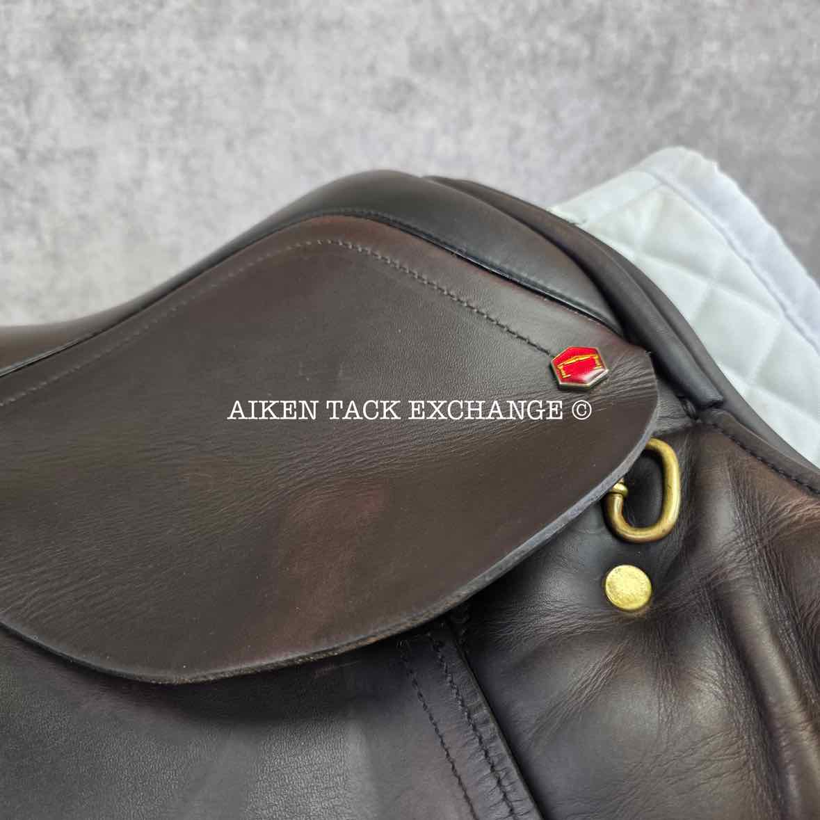 Albion Legend K2 Jump Saddle, 17.5" Seat, Wide Tree, Wool Flocked Panels