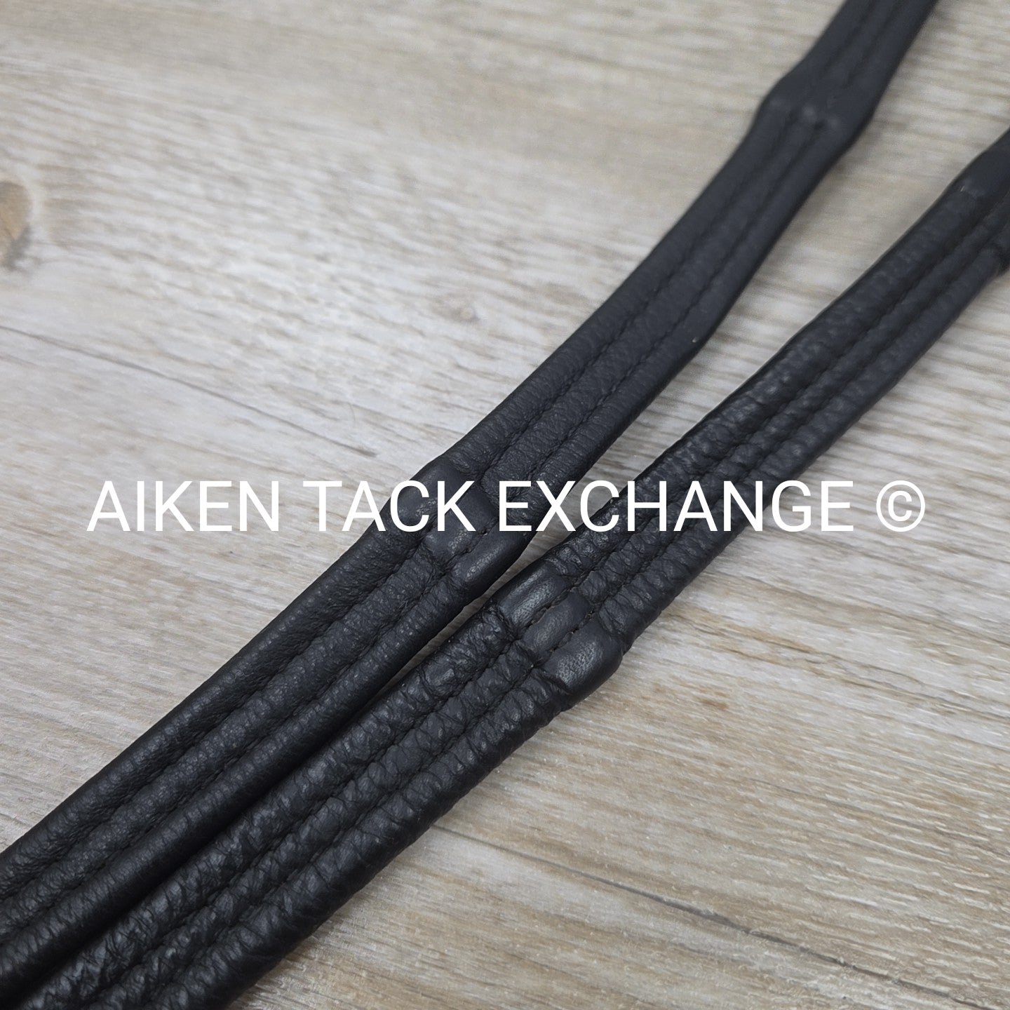 Wrapped Dressage Reins, Black, Size Cob