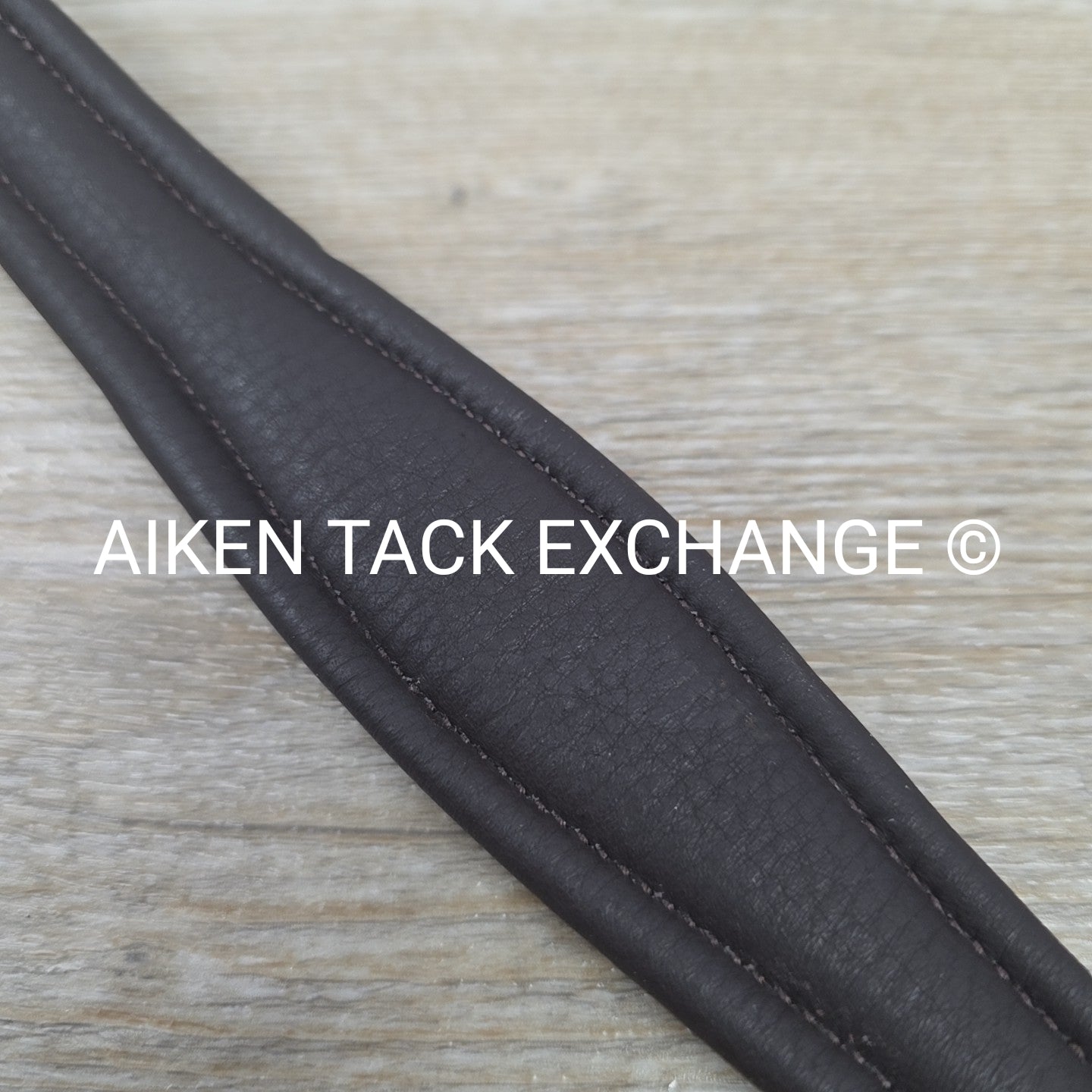ExionPro Padded Fancy Stitched Raised Browband, Brown, 15"